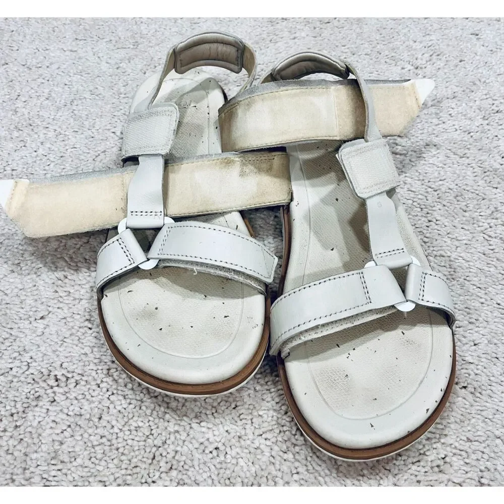 Teva Madera Leather Slingback Sandals Birch White Tan Size 7 1152570